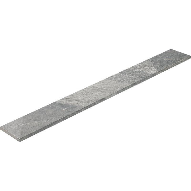 Daltile Perpetuo 3" X 24" Polished Porcelain Bullnose Trim (10 PCS Per Carton), Eternal Gray