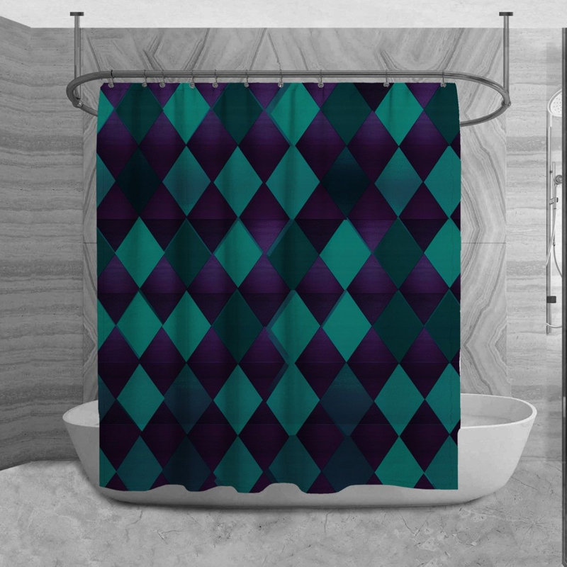 Rideau de douche Mechteld Argyle, H 93 po x l 70 po