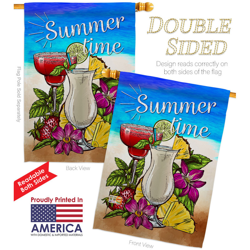 Double Sided 40 in. H x 28 in. W Polyester House Flag