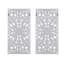 2 décorations murales - fleur de lotus en bois vieilli mat blanc délavé