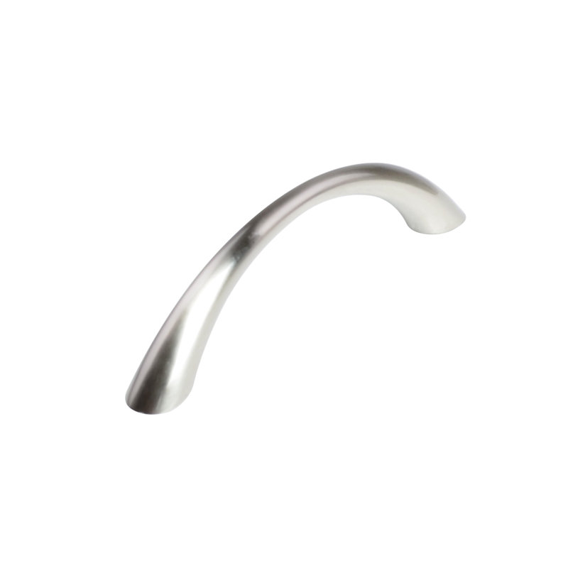 Satin Nickel Modern Full-Curve Bow Cabinet Handle 10-Pack