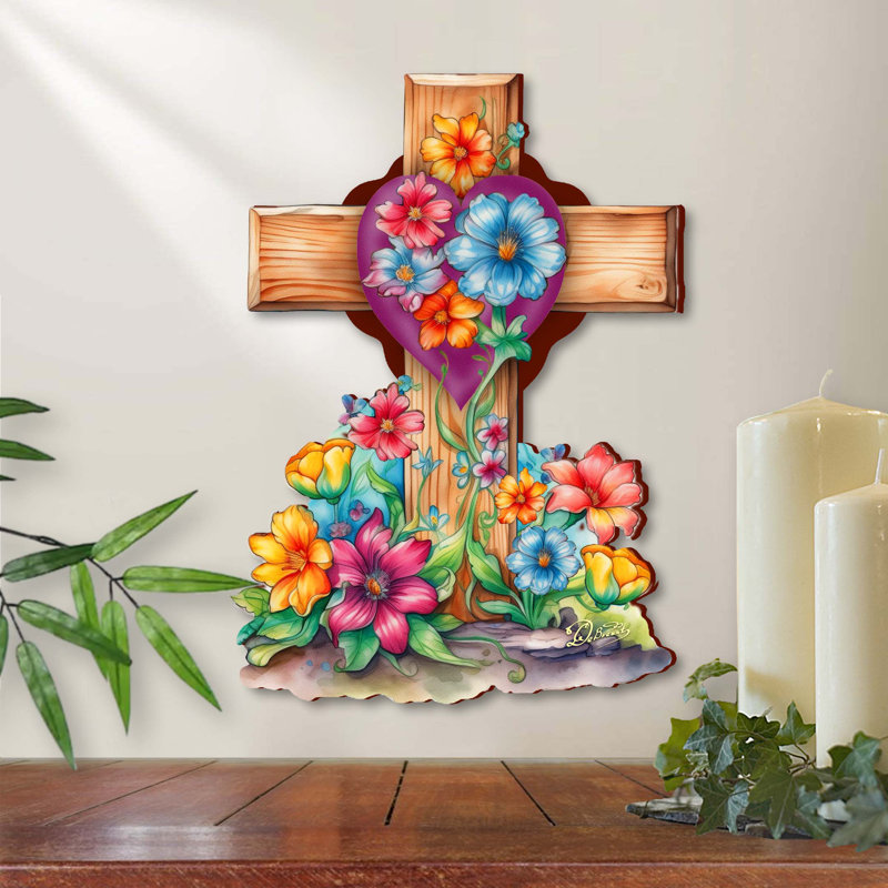 Collection de croix de Pâques sur bois
