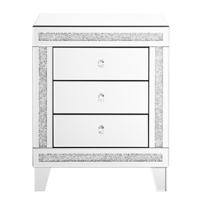 21.5 Inch X 15.8 26.8 Silver Mirror 3 Cabinet - Elegant & Practical For Bedroom, Living Room Use 21.5X15.8X26.8 Stylish Room, Office