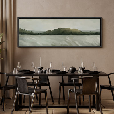 «Serene Abstract Country Landscape», impression sur toile encadrée de décorations murales surdimensionnées