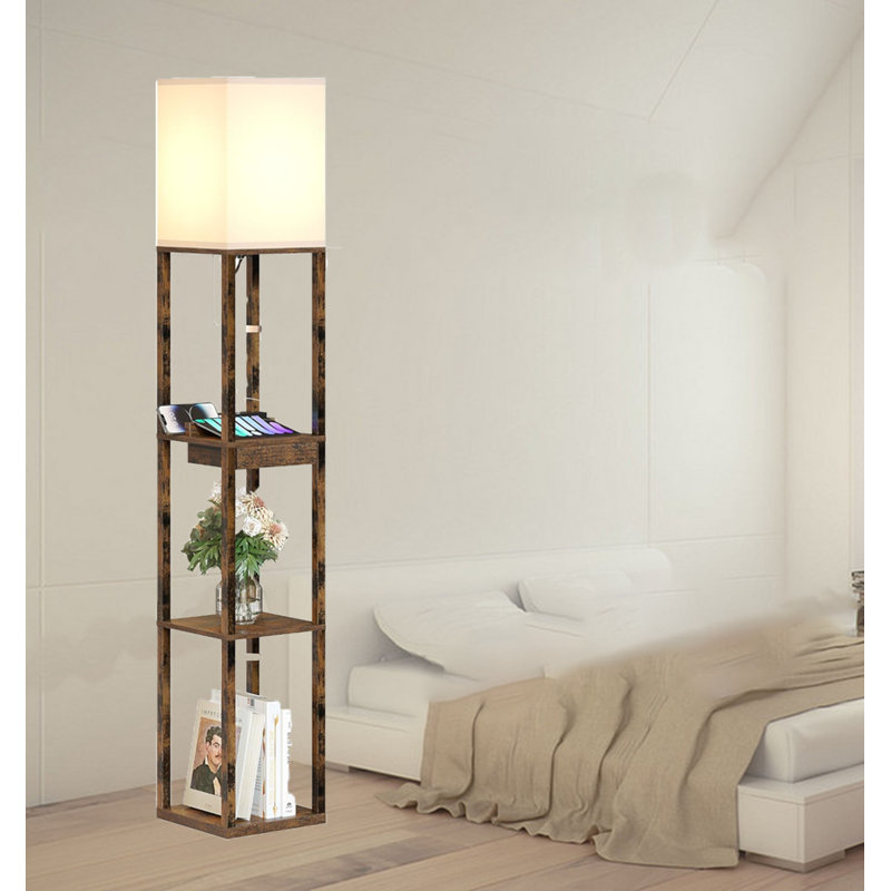Modern Dimmable Solid Wood Standing Lamp