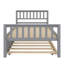 Structure de lit plateforme robuste avec lit gigogne extensible-1330119456