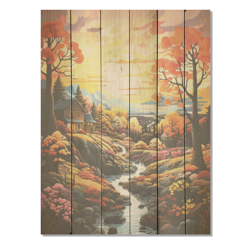 Art naturel sur bois de pin naturel, H 20 po x l 10 po