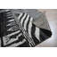 Tapis noir moderne en laine noué à la main Tribal Village-124205484