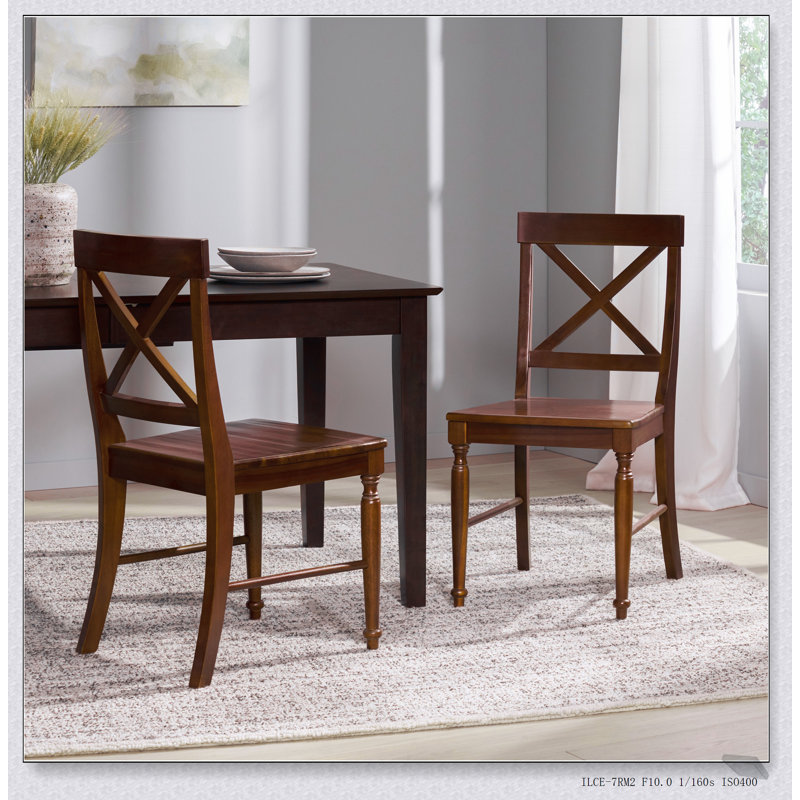 Timeless Acacia Wood Dining Chairs, 2-Pcs Set, Combining Classic Design and Enduring Durability for Any Dining Room