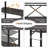  2 Pcs Foldable Storage Shelves Adjustable Collapsible Organizer Rack With Wheels