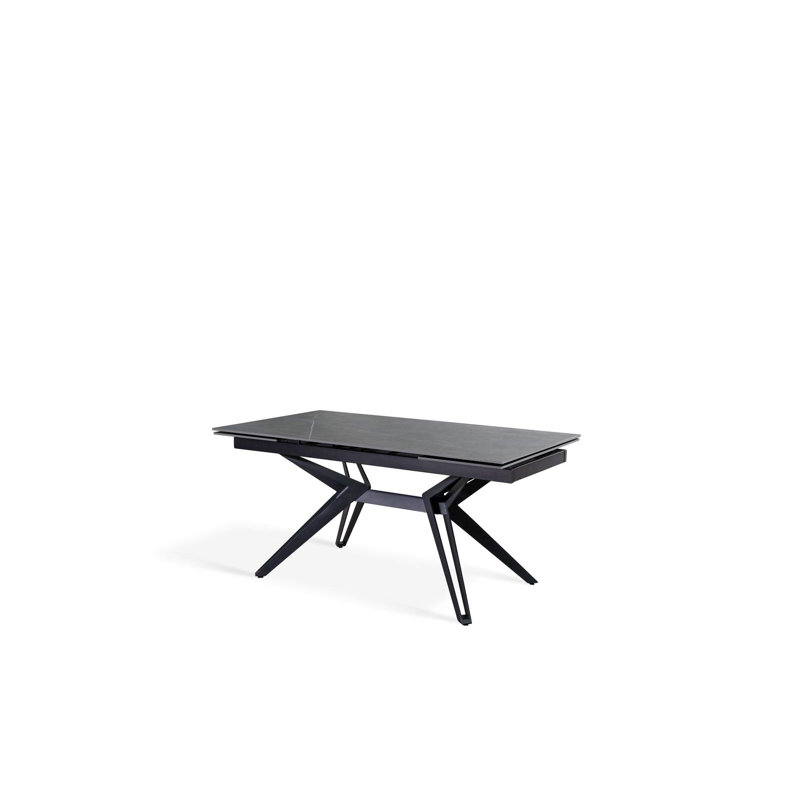 Damarco Extendable Metal Base Dining Table, Grey