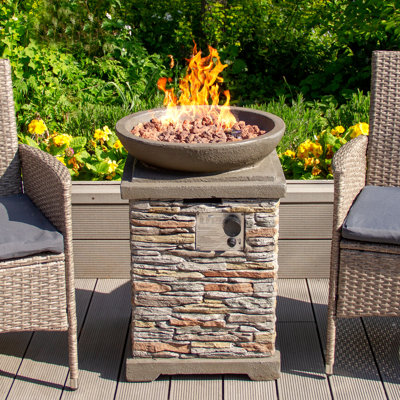 Tulughan Column Magnesium Oxide Propane Smokeless Fire Pit