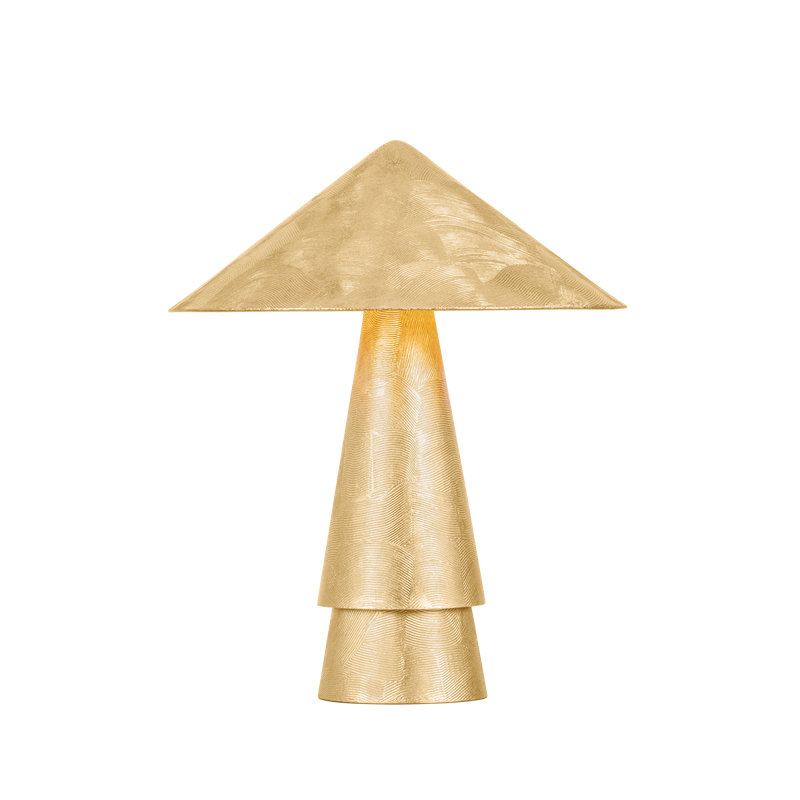 Foxton Table Lamp in Warm Leaf, Gold, Gold