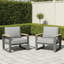 Ensemble de 2 fauteuils de patio en aluminium toutes saisons avec coussins épais pour un confort et une durabilité à l'extérieur toute l'année-968399777