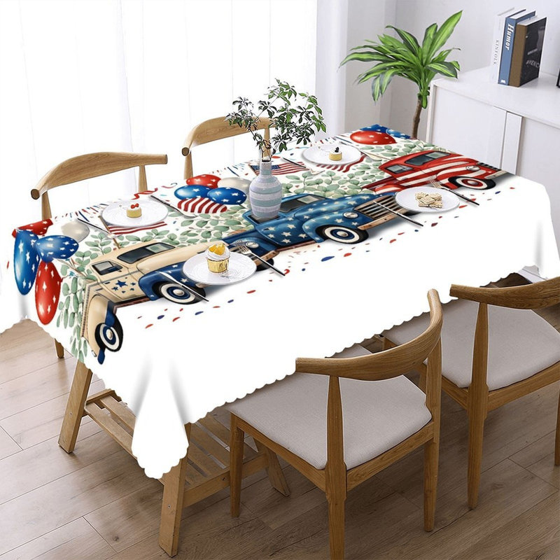Tapis de table rétro en forme de carnaval, 60 x 120 po, fête des anciens Combattants