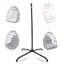 Fauteuil hamac robuste C-7961BEC53DFB41D68E9BA21856A31D4C, capacité de charge de 159 kg, structure suspendue en acier thermolaqué 7961BEC53DFB41D68E9BA21856A31D4C, cadre de support universel pour fauteuil suspendu intérieur et extérieur, montage facile et hamac stable à base en X portable 7961BEC53DFB41D68E9BA21856A31D4C pour patio, balcon, jardin, chambre (7961BEC53DFB41D68E9BA21856A31D4C seulement)