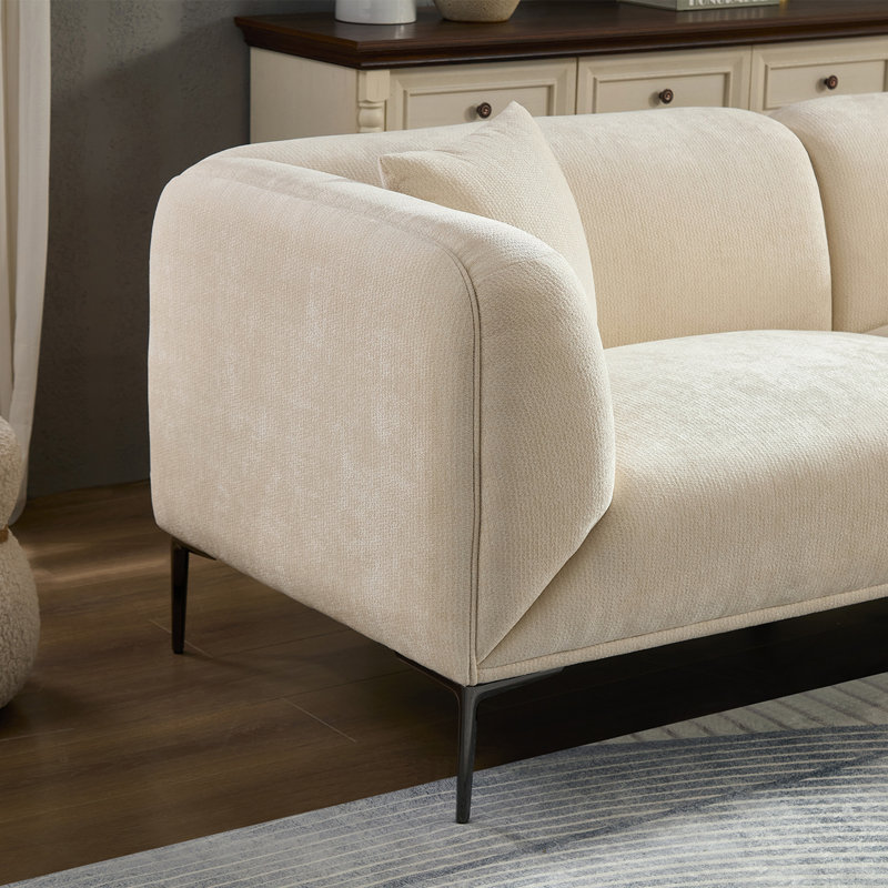 Modern Sofa For Living Room Family Movie Nights & Reading Hours, Beige