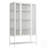 Tall Iron Display Cabinet With Glass Door, LED Lights, And Adjustable Shelves For Collectibles, Figures, And Trophies-2058563381