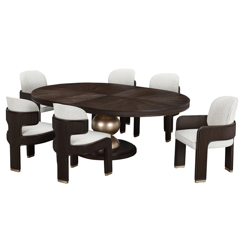 West Kensington Oval Dining Table, Espresso Wood