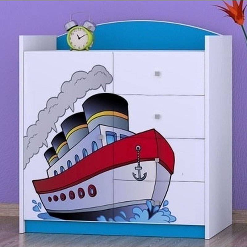 Nishimura Kids 4 - Drawer Combo Dresser, Blue