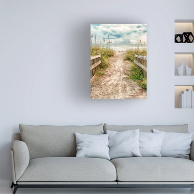 Wrapped Canvas Wall Art - Mary Lou Johnson 'Beach Beauty' Wall Art for Living Room, Bedroom, or Office Décor  - 24x32