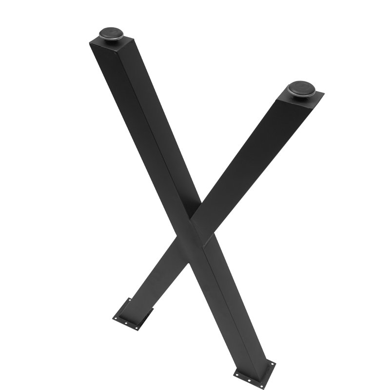 Pieds de table en métal de type X de 28 pouces