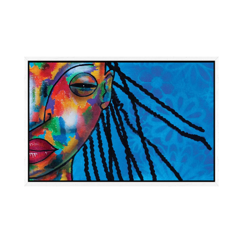Country Girl by Fred Odle - Print on Canvas, 45.72cm H x 66.04cm W x 3.81cm D, White Framed
