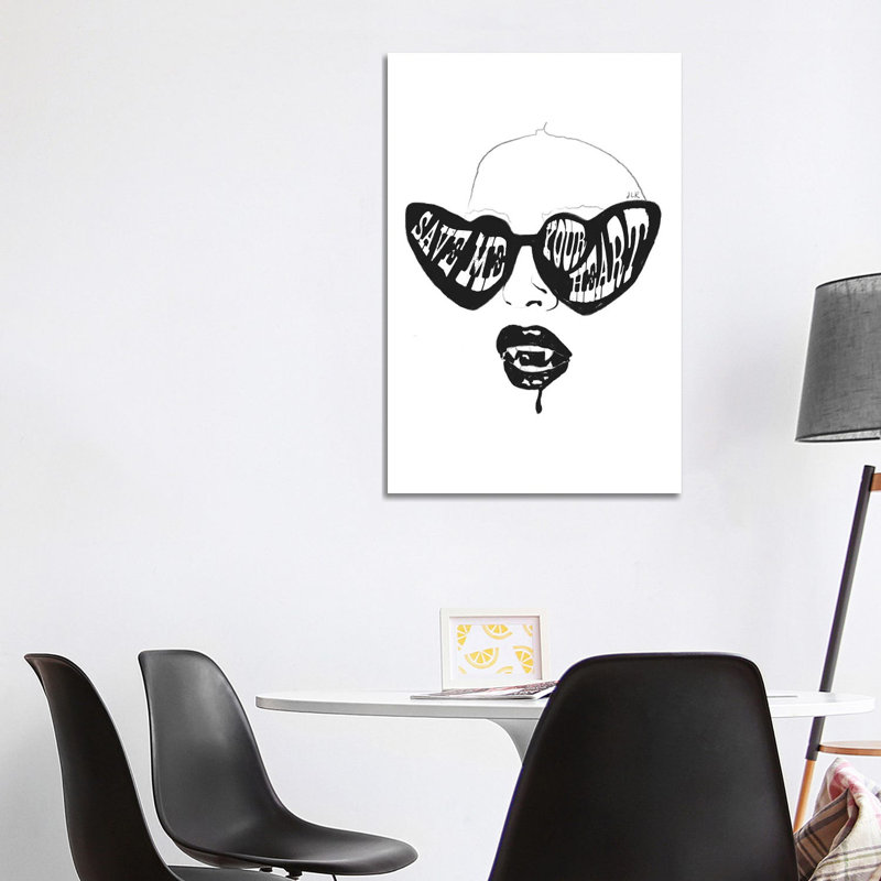 Save Me Your Heart 1 Piece Wall Art on Canvas, 101.6 cm H x 66.04 cm W x 1.91 cm D, Wrapped Canvas