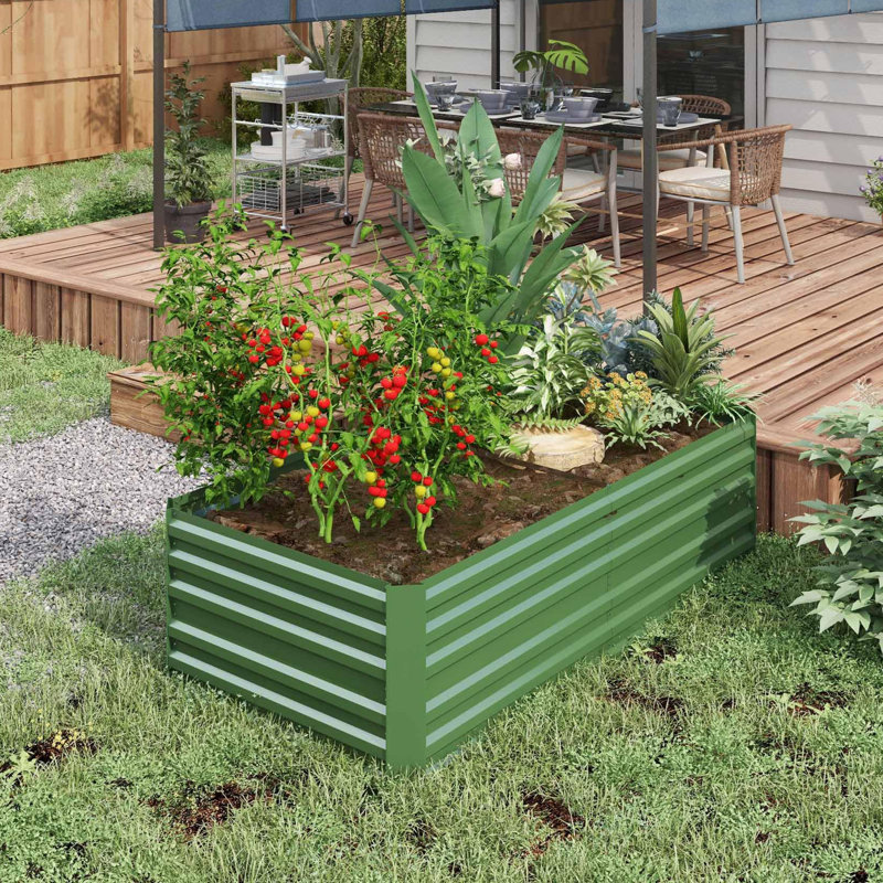 Raised Garden Bed, 59cm H x 180cm W x 90cm D, Green