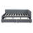 Full Size Upholstered Daybed with 2 Storage Drawers, Linen Sofa Bed Frame, No Box Spring Needed (Gray)-118661122