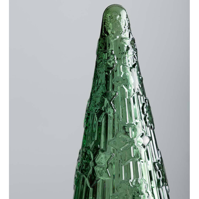 Recycled Glass Holiday Tree, Small, 17" H x 5" W x 5" D