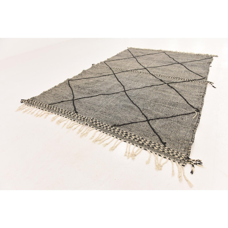 Tapis noir et blanc Nathaniel