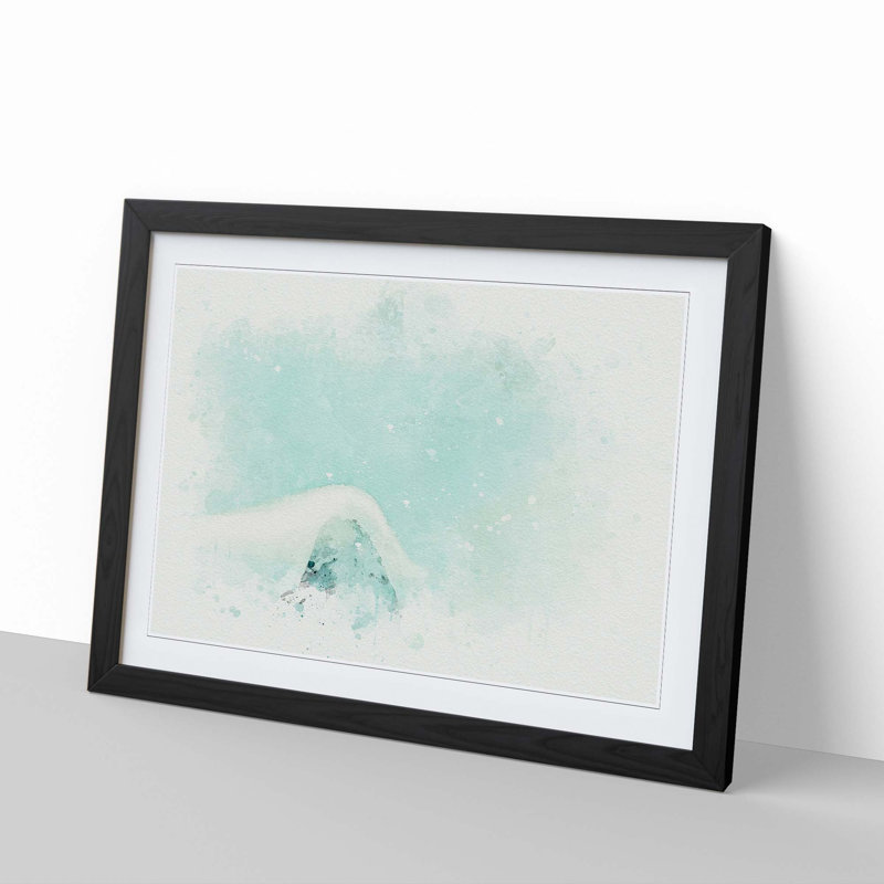 Mountain Summit in Abstract - Picture Frame Graphic Art Print, Black Framed, 27cm H x 36cm W x 2cm D