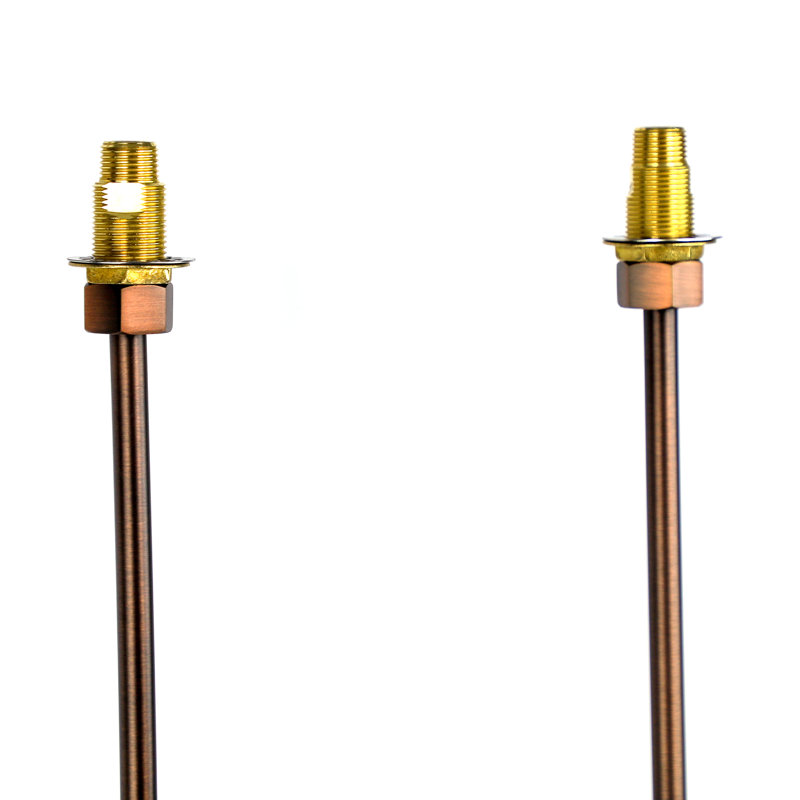 24" Straight Brass Bath Supply, Oil Rubbed Bronze