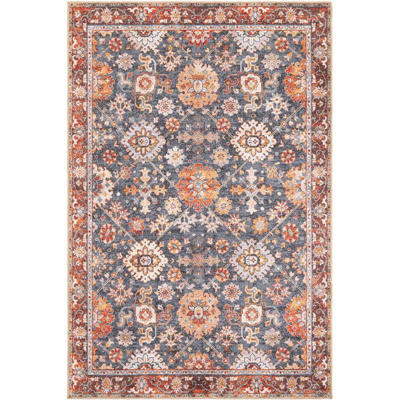 Tapis bleu marine Aucun, Rectangle 6 pi 1 po x 9 pi