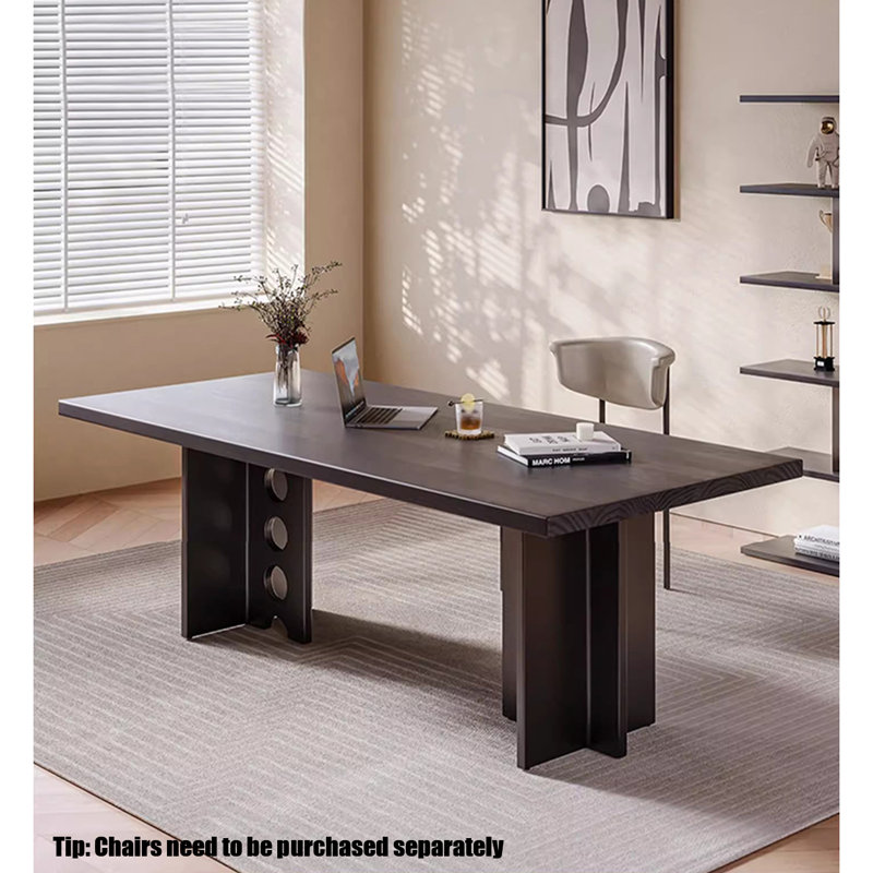 Modern Minimalist Solid Wood Writing Desk, 29.53" H x 62.99" W x 31.50" D