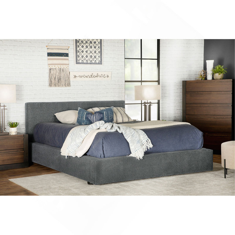 Lit plateforme tapissier Weselyn