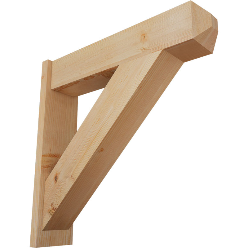Artisan traditionnel en bois rustique, P 32 po x H 32 po, Sapin Douglas de 7 1/2 po (lisse)