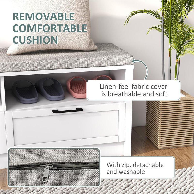 8 Pair Shoe Storage Bench
