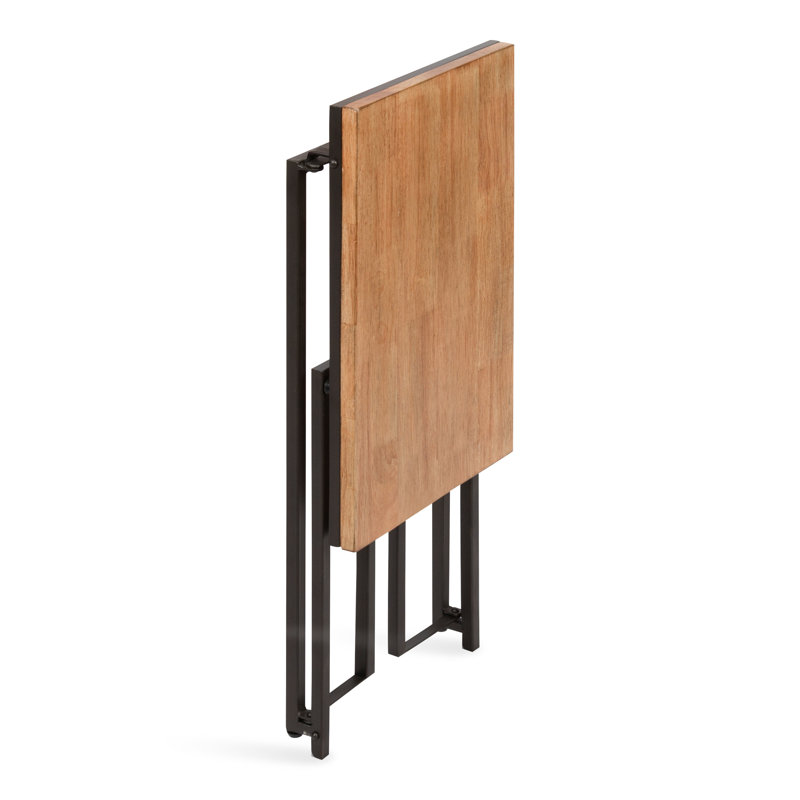 Table de bout en métal Amald 19 x 12 x 27 brun noyer, Brun rustique