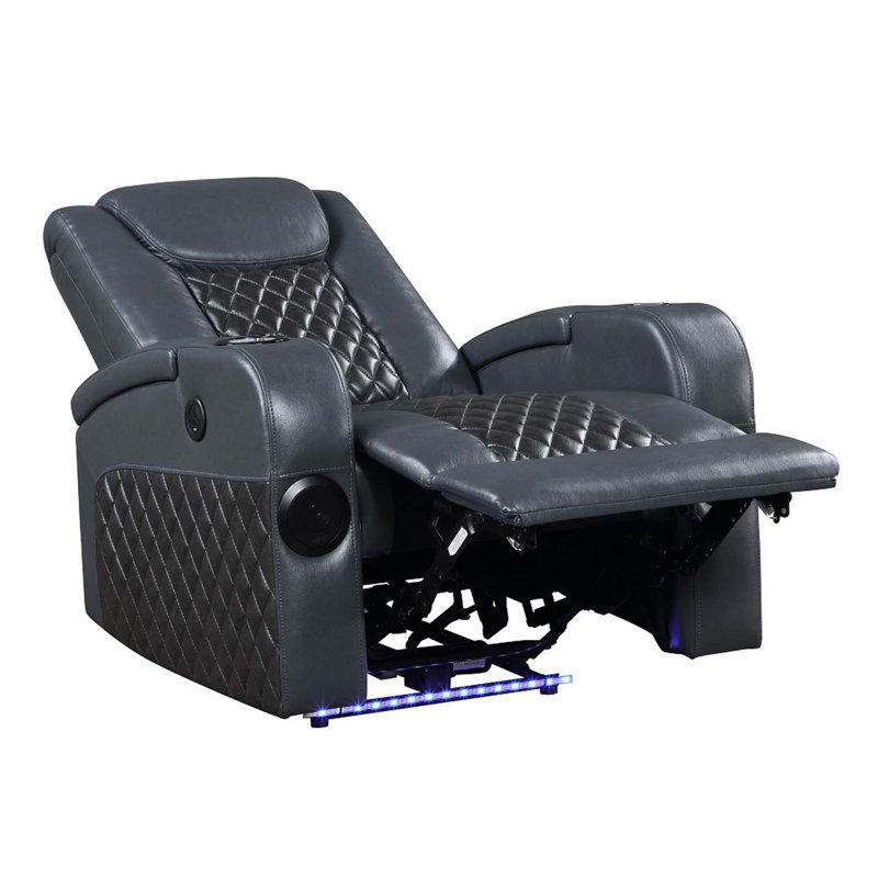 Fauteuil inclinable électrique avec Bluetooth Alair, Bleu