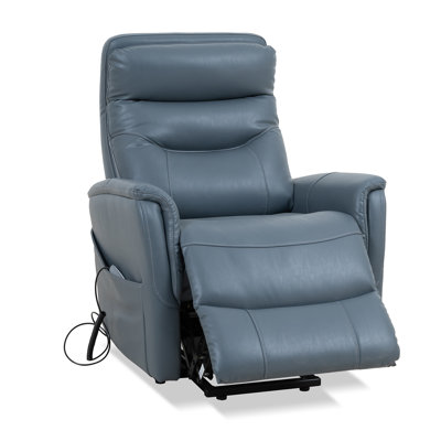 33" Upholstered Power Lift Assist Recliner with Articulating Headrest with Flared Arms by Latitude Run