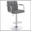 Tabouret de bar réglable gris et chrome