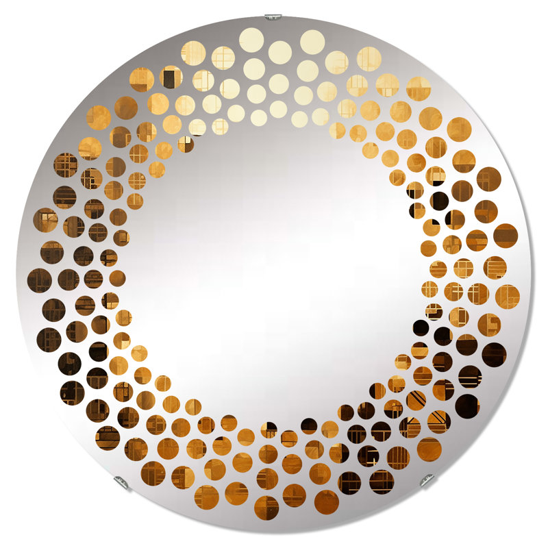Circle Mirror, 24" H x 24" W, Yellow