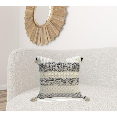 Chicos Tassels Cotton Blend Throw Pillow