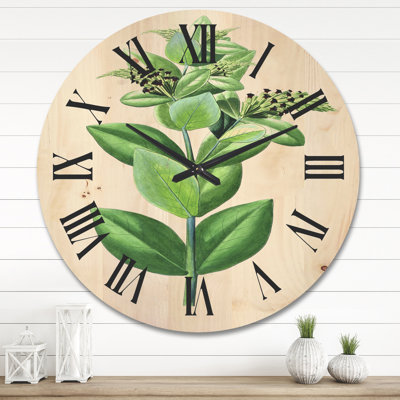 Horloge murale Leaves Plants VI