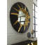 Circular Cracked Mirror, Black & Gold