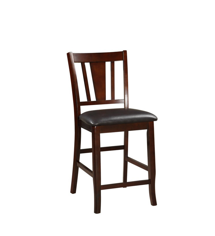 Engilbert Upholstered Counter Stool with Solid Wood Frame