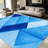 1PC Ombre Blue Geometric Chevron Striped area rugs for Living Room, Soft and Comfortable, Suitable for all seasons, easy-to-maintain, machine washable Indoor floor mat, Under Table Farmhouse suitable for entryway, bedroom, dining room, home office,-129886321