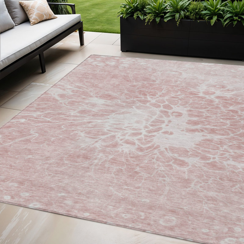 Tapis intérieur lavable abstrait ivoire 5 pi x 8 pi